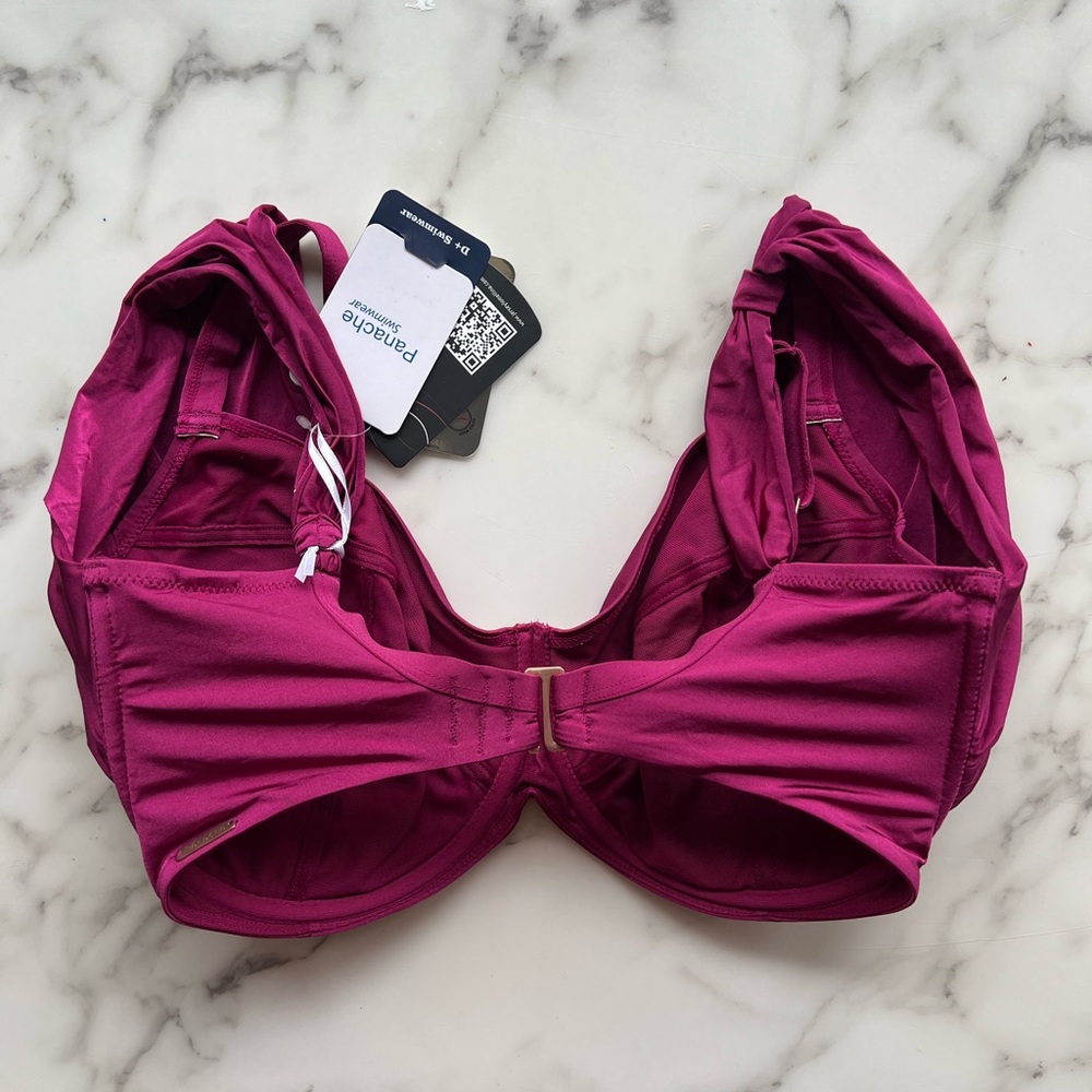 Panache 32HH Balconette Cranberry Bikini top New with tags - Picture 3 of 6